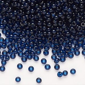 5/$15 Seed Bead Czech Glass Transparent Dark Aquamarine Tube